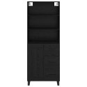 VidaXL Highboard Čierny dub 69,5 x 34 x 180 cm Kompozitné drevo