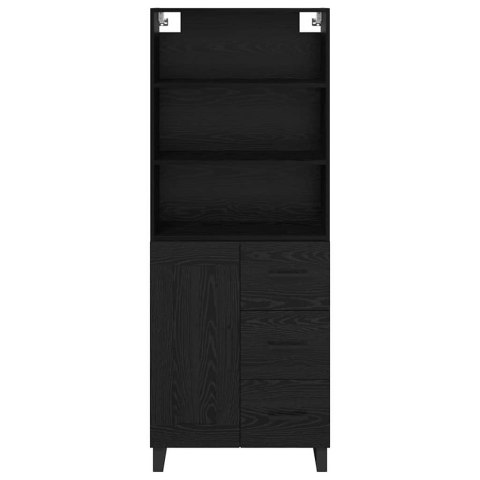 VidaXL Highboard Čierny dub 69,5 x 34 x 180 cm Kompozitné drevo
