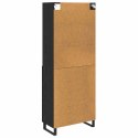 VidaXL Highboard Čierny dub 69,5 x 34 x 180 cm Kompozitné drevo