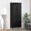 VidaXL Highboard Čierny dub 69,5 x 34 x 180 cm Kompozitné drevo