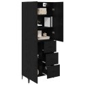 VidaXL Highboard Čierny dub 69,5 x 34 x 180 cm Kompozitné drevo