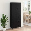 VidaXL Highboard Čierny dub 69,5 x 34 x 180 cm Kompozitné drevo