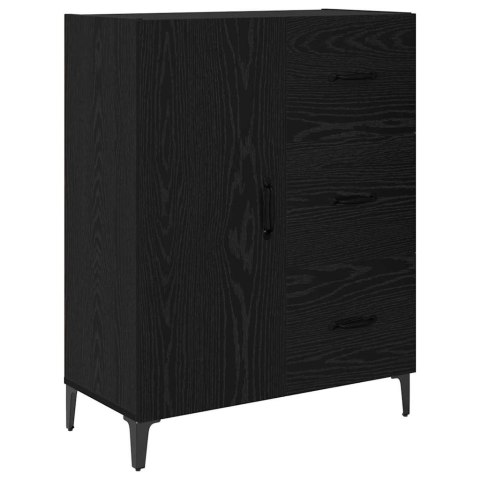 VidaXL Highboard Čierny dub 69,5 x 34 x 180 cm Kompozitné drevo