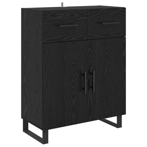 VidaXL Highboard Čierny dub 69,5 x 34 x 180 cm Kompozitné drevo