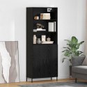 VidaXL Highboard Čierny dub 69,5 x 34 x 180 cm Kompozitné drevo