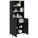 VidaXL Highboard Čierny dub 69,5 x 34 x 180 cm Kompozitné drevo