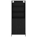 VidaXL Highboard Čierny dub 69,5 x 34 x 180 cm Kompozitné drevo