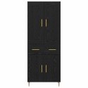 VidaXL Highboard Čierny dub 69,5 x 34 x 180 cm Kompozitné drevo