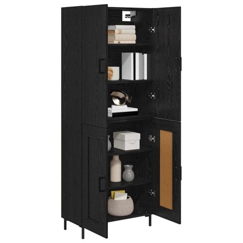 VidaXL Highboard Čierny dub 69,5 x 34 x 180 cm Kompozitné drevo