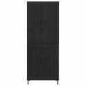 VidaXL Highboard Čierny dub 69,5 x 34 x 180 cm Kompozitné drevo