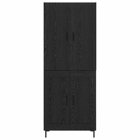 VidaXL Highboard Čierny dub 69,5 x 34 x 180 cm Kompozitné drevo