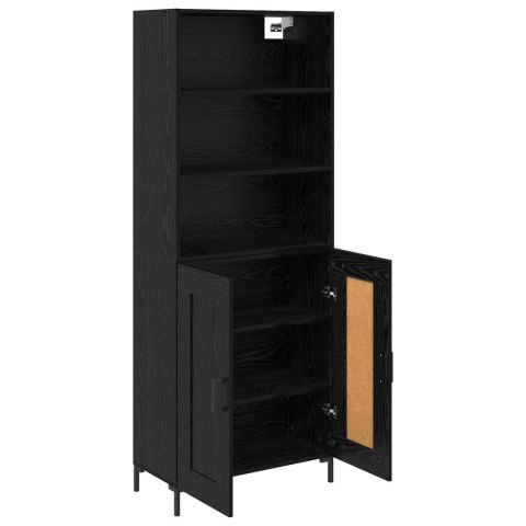 VidaXL Highboard Čierny dub 69,5 x 34 x 180 cm Kompozitné drevo