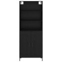 VidaXL Highboard Čierny dub 69,5 x 34 x 180 cm Kompozitné drevo