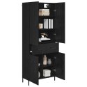 VidaXL Highboard Čierny dub 69,5 x 34 x 180 cm Kompozitné drevo
