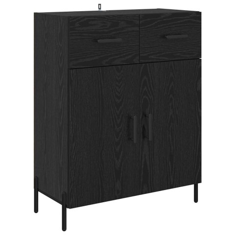VidaXL Highboard Čierny dub 69,5 x 34 x 180 cm Kompozitné drevo