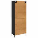 VidaXL Highboard Čierny dub 69,5 x 34 x 180 cm Kompozitné drevo