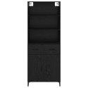 VidaXL Highboard Čierny dub 69,5 x 34 x 180 cm Kompozitné drevo