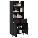 VidaXL Highboard Čierny dub 69,5 x 34 x 180 cm Kompozitné drevo