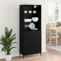VidaXL Highboard Čierny dub 69,5 x 34 x 180 cm Kompozitné drevo