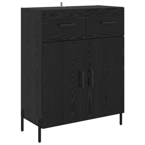 VidaXL Highboard Čierny dub 69,5 x 34 x 180 cm Kompozitné drevo