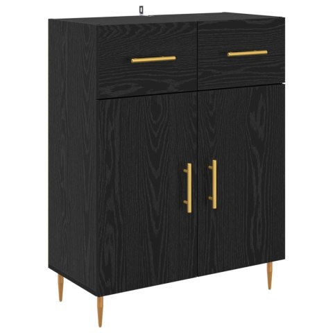 VidaXL Highboard Čierny dub 69,5 x 34 x 180 cm Kompozitné drevo