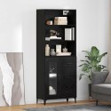 VidaXL Highboard Čierny dub 69,5 x 34 x 180 cm Kompozitné drevo