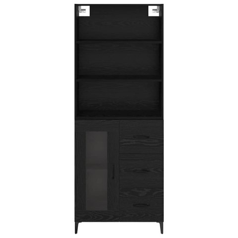 VidaXL Highboard Čierny dub 69,5 x 34 x 180 cm Kompozitné drevo