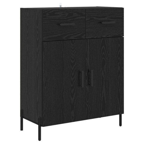 VidaXL Highboard Čierny dub 69,5 x 34 x 180 cm Kompozitné drevo