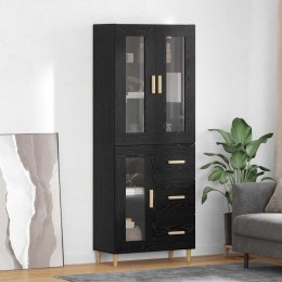 VidaXL Highboard Čierny dub 69,5 x 34 x 180 cm Kompozitné drevo