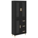 VidaXL Highboard Čierny dub 69,5 x 34 x 180 cm Kompozitné drevo