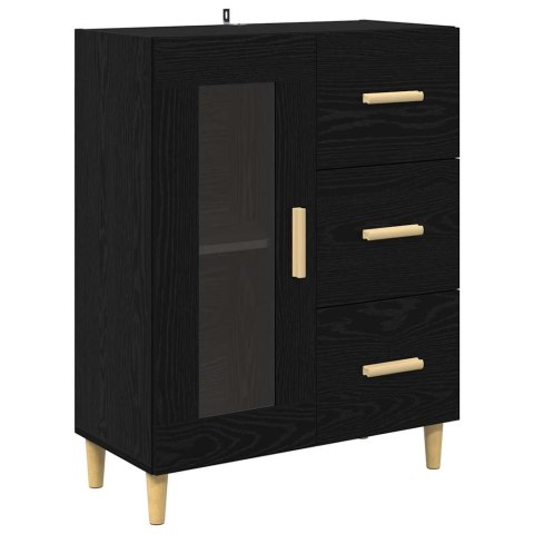 VidaXL Highboard Čierny dub 69,5 x 34 x 180 cm Kompozitné drevo