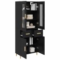 VidaXL Highboard Čierny dub 69,5 x 34 x 180 cm Kompozitné drevo