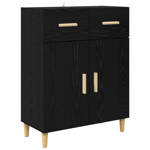 VidaXL Highboard Čierny dub 69,5 x 34 x 180 cm Kompozitné drevo