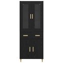 VidaXL Highboard Čierny dub 69,5 x 34 x 180 cm Kompozitné drevo