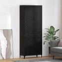 VidaXL Highboard Čierny dub 69,5 x 34 x 180 cm Kompozitné drevo