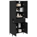 VidaXL Highboard Čierny dub 69,5 x 34 x 180 cm Kompozitné drevo