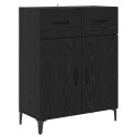 VidaXL Highboard Čierny dub 69,5 x 34 x 180 cm Kompozitné drevo