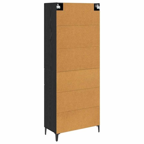 VidaXL Highboard Čierny dub 69,5 x 34 x 180 cm Kompozitné drevo