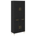 VidaXL Highboard Čierny dub 69,5 x 34 x 180 cm Kompozitné drevo