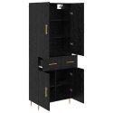 VidaXL Highboard Čierny dub 69,5 x 34 x 180 cm Kompozitné drevo