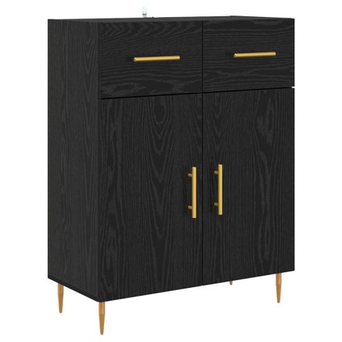 VidaXL Highboard Čierny dub 69,5 x 34 x 180 cm Kompozitné drevo