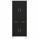 VidaXL Highboard Čierny dub 69,5 x 34 x 180 cm Kompozitné drevo