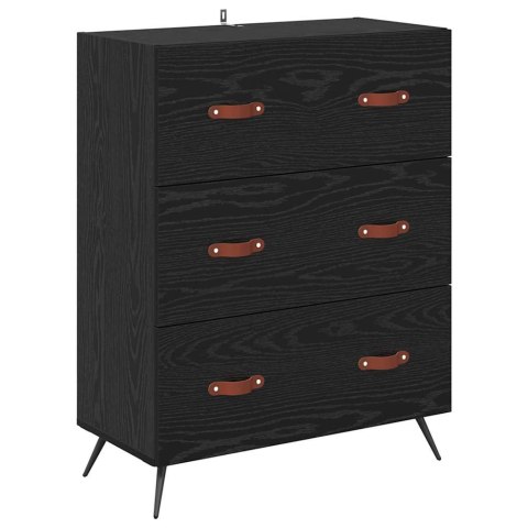 VidaXL Highboard Čierny dub 69,5 x 34 x 180 cm Kompozitné drevo