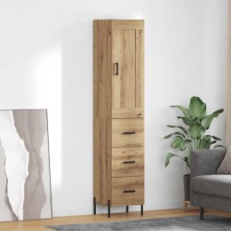 VidaXL Highboard Remeselný dub 34,5 x 34 x 180 cm Kompozitné drevo