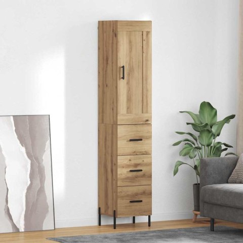 VidaXL Highboard Remeselný dub 34,5 x 34 x 180 cm Kompozitné drevo
