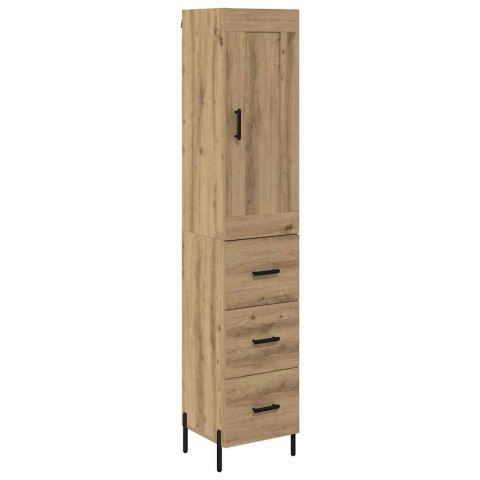 VidaXL Highboard Remeselný dub 34,5 x 34 x 180 cm Kompozitné drevo