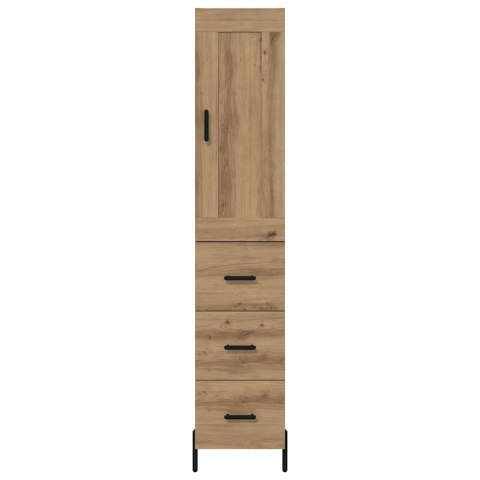 VidaXL Highboard Remeselný dub 34,5 x 34 x 180 cm Kompozitné drevo