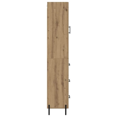 VidaXL Highboard Remeselný dub 34,5 x 34 x 180 cm Kompozitné drevo