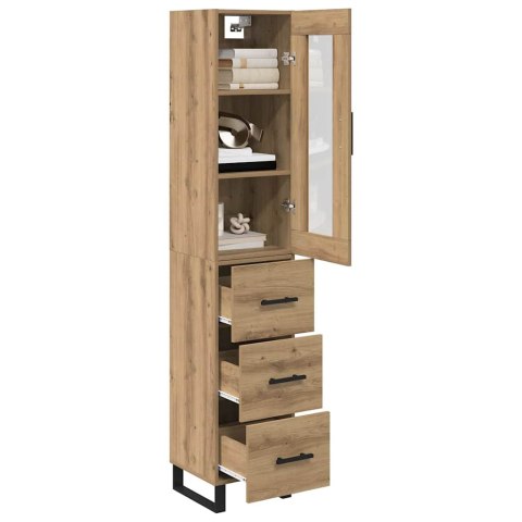 VidaXL Highboard Remeselný dub 34,5 x 34 x 180 cm Kompozitné drevo