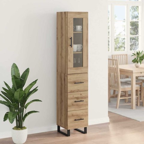 VidaXL Highboard Remeselný dub 34,5 x 34 x 180 cm Kompozitné drevo